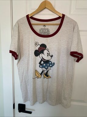Disney Minnie Mouse Graphic Ringer Tee 3X